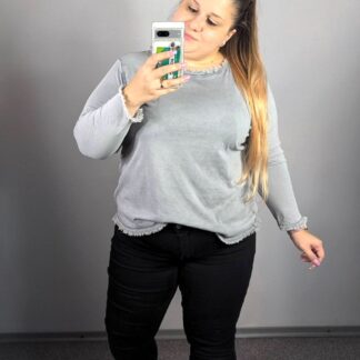 SZARPANA BLUZKA OLIVIA - SZARA