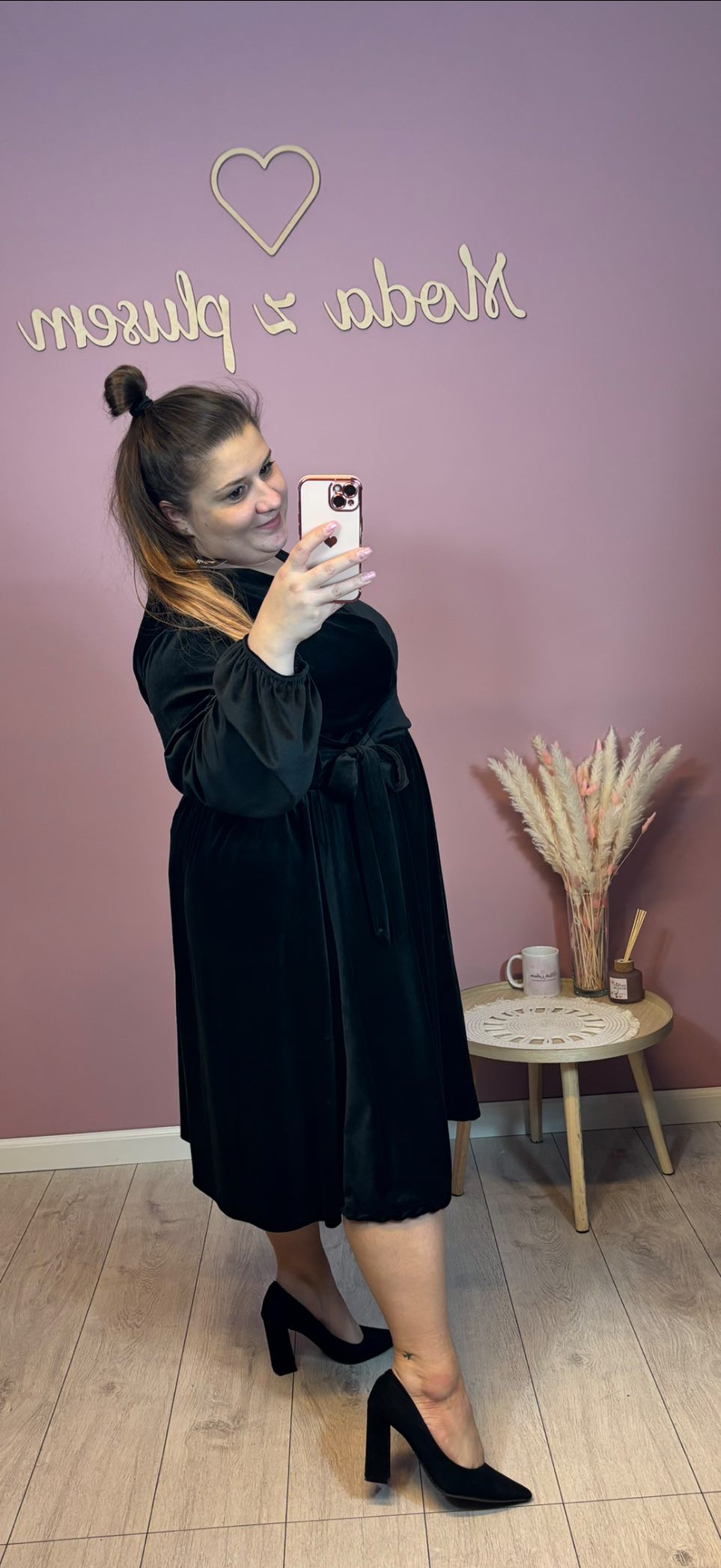 SUKIENKA WELUROWA WIĄZANA AMANDA - obrazek 2