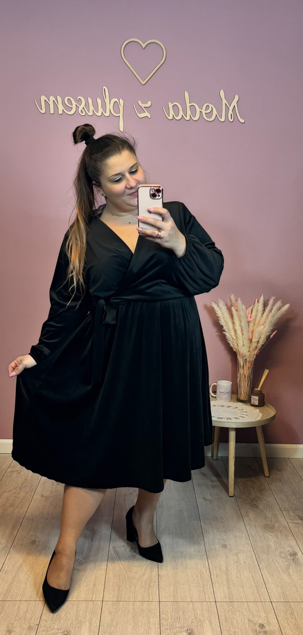 SUKIENKA WELUROWA WIĄZANA AMANDA