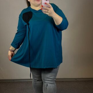 BLUZKA BALONIK - TURKUSOWA