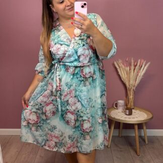 SUKIENKA KWIATOWA Z WIĄZANIEM - MIĘTA