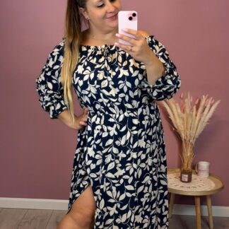 SUKIENKA MAXI LIŚCIE - GRANAT