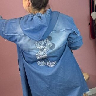 NARZUTKA - PŁASZCZ MICKEY - ŚREDNI JEANS