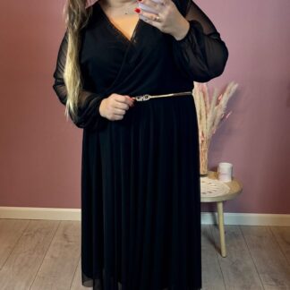 SIATECZKOWA SUKIENKA CZARNA