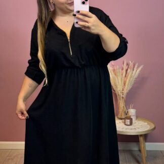 SUKIENKA Z SUWAKIEM - CZARNA