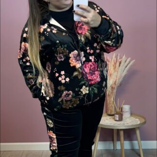 DRES WELUROWY KWIATY