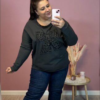 BLUZA KOKARDKA - GRAFIT