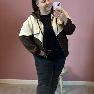 BLUZA BOMBERKA - CZEKOLADA