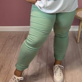 PASTELOWE SPODNIE MIĘTA